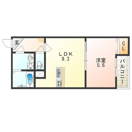 大和川駅 徒歩8分 2階の物件間取画像